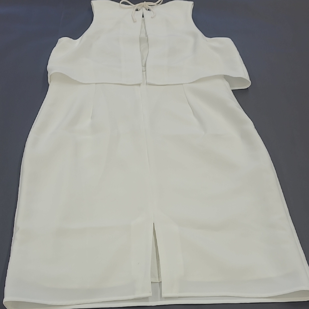 Rag & Bone Cream/White Sleeveless Open Back Dress Size L - Picture 11 of 15